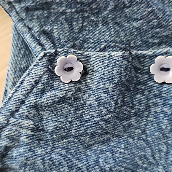 Vintage Floral Denim Bubble Overalls, 2T - Picture 4 of 12